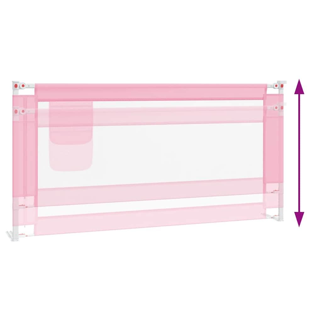 Generisch Kleinkind-Bettschutzgitter Rosa 180x25 cm Stoff,Baby & Kleinkind,Babysicherheit,Baby-Bettschutzgitter,10204
