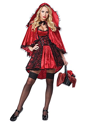 Preisvergleich Produktbild California Costumes Damen Deluxe Rotkäppchen - Mehrfarbig - Large
