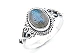 Material: 925 er Sterlingsilber, Stein: Labradorit