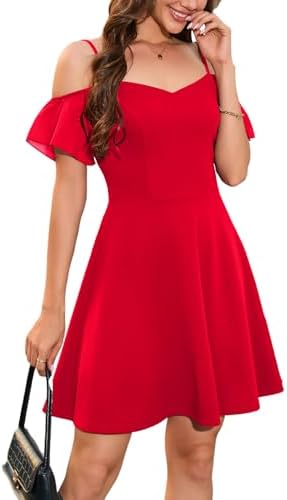 IHOT Women's Off Shoulder Cocktail Dresses Elegant Chiffon Sleeve...
