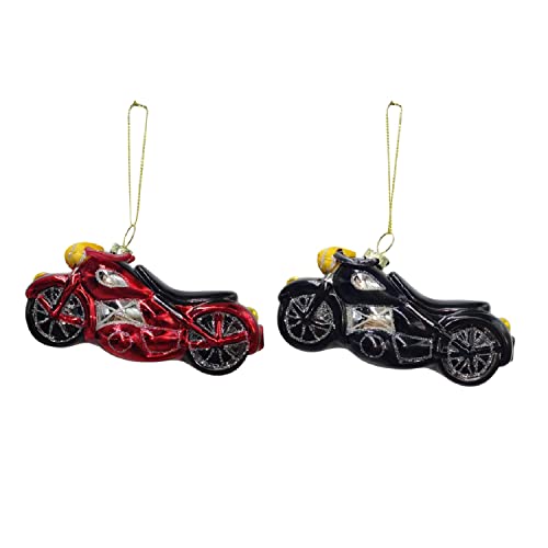 Grehge mas Pendant Motorcycle Glass 12 cm Christmas Tree Decorations