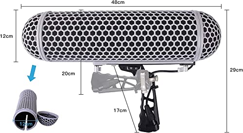 Bonnette micro Micolive Blimp avec dead cat et suspension Rode NTG Sennheiser MKE 600 - 6