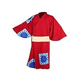 Set: Umhang + Gürtel Crystally AFFE D. Ruffy Cosplay Kostüm Kimono Outfits für Halloween, Cosplay Anime