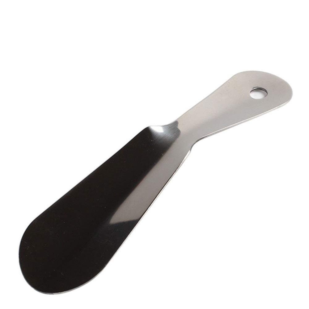 Tragbarer Schuhlöffel, Edelstahl-Metall-Schuhlöffel für Männer und Frauen, ältere Menschen und Schwangere Frauen (16 cm), tragbarer Schuhlöffel (Farbe: Mehrfarbig, Größe: 16 cm) (Mehrfarbig)