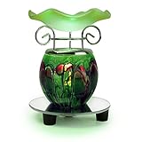 1 X Green Oil Warmer on Mirror Base