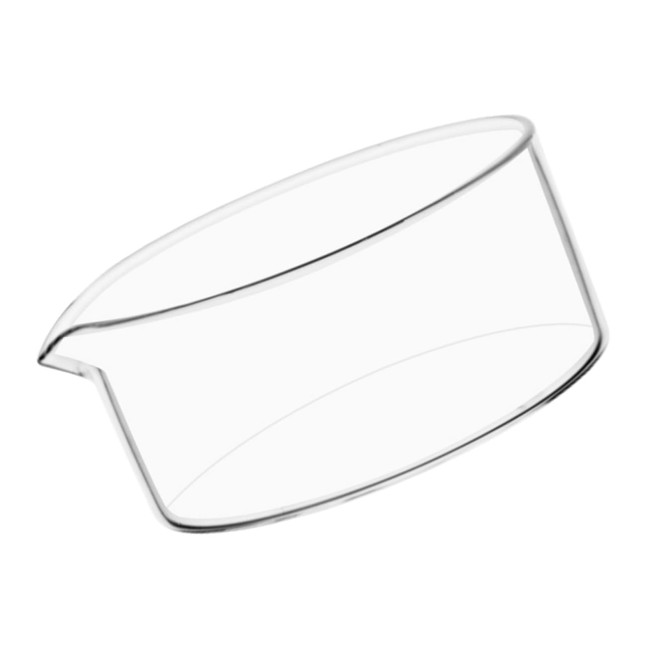 VOSAREA Glass Crystallization Dish Spout Laboratory Glass Evaporation Dish Round Glassware for Scientific Experiments