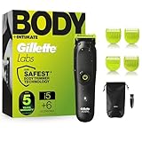 Gillette Labs Body + Intimate Tondeuse Homme i5, Tondeuse Corps Et Zone Intime, Etanche, Dotée De La Technologie SkinFirst, Coffret Homme Avec 3 Sabots Dont Un Pour Peau Sensible
