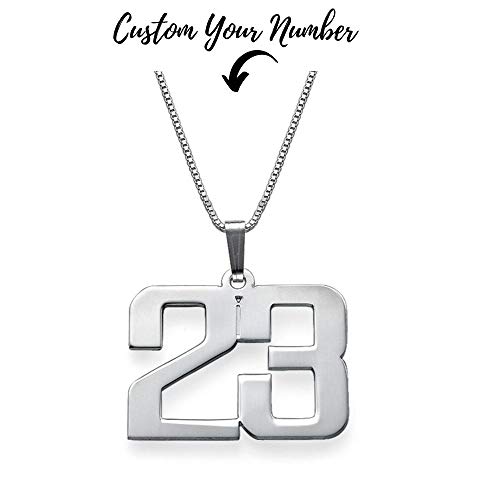 MyNameNecklace Men Personalized Jewelry-Custom Number Charm Necklace Sterling Silver 925-Custom Your Own