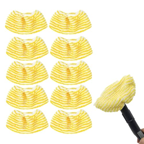 10 Piezas Paño Recambio para Kärcher Fundas para Boquilla Manual Kit, para Kärcher EasyFix SC 1, SC 2, SC 3, SC 4, SC 5 Microfibra Funda de Repuesto, para Recogida de Suciedad
