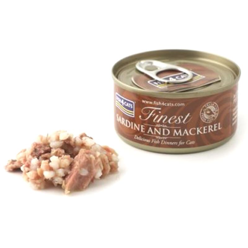 10 x Fish4cats Can Sardine And Mackerel 70g