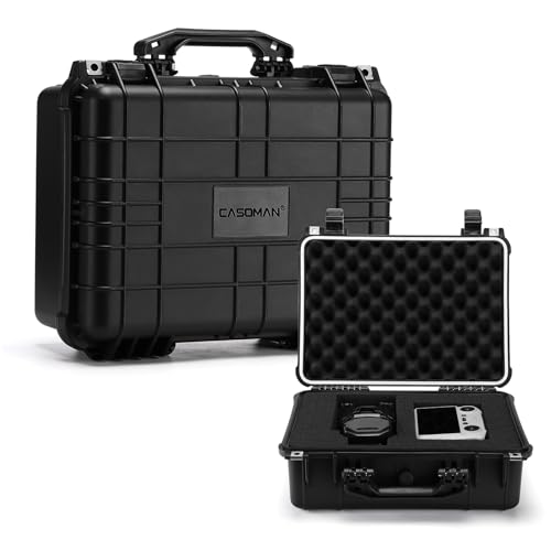 CASOMAN Water-proof Box, with Cush- Proof Sponge, IP67 Water Proof Grade, Large Waterproof Hard Case with Customizable Foam, Perfectly Protection of Camera, Drones, Lens,Equipments, 16"x13.2