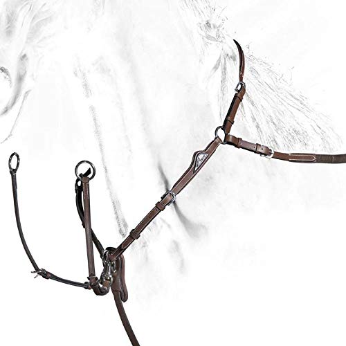 Equiline collier de chasse haut de gamme avec pont réglable et finitions surpiquées élégantes