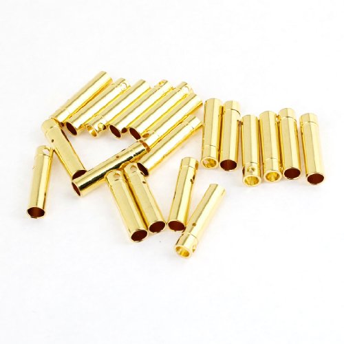 uxcell 20 Pcs Female Socket Connector 4mm for RC Li-Po Battery
