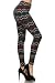 Print Leggings Peacock Chevron Tribal (C027-OS)
