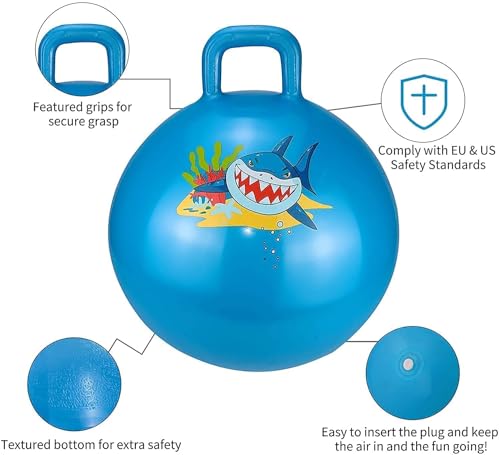 Image of GRAPHENE Sit and Bounce Rubber Hop Jumping & Bouncing Ball for Boys Girls Toys, Hopper Retro Ball Handle Ride-on Toy Indoor & Outdoor Best Gift for Kids -Big Size 56cm / 22 Inch, Multicolour