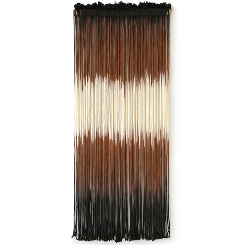 Macrame Wall Hanging Brown Boho Hand Woven Tassel Yarn Tapestry