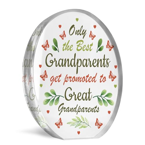 Red Ocean Grandparents Promoted To Great Grandparents Baby Announcement Gifts For Grandparents Nanny Grandad Acrylic Plaque New Baby Gifts Grandparent