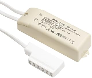240v - 12v Transformer rated for 20 - 105W Energy Consumption, Comes with 6-Way Socket and 2 Metre Input Cable