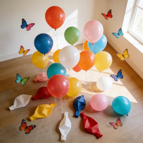Image of Balloons Birthday Decorations Party Balloons - 100 Pack Balloon 12 inch for Birthday Bridal Shower Wedding Party Decorations
