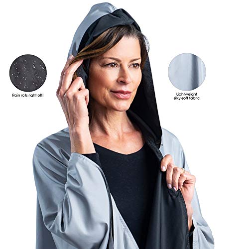 RainCaper Womens Rain Cape Poncho Coat Jacket with Hood Reversible Gorgeous Ultrasoft2