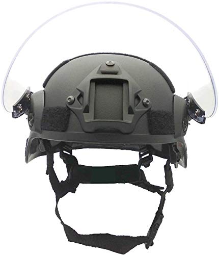 Kayheng Airsoft MICH 2000 ACH Tactical Helmet with Clear Visor NVG Mount and Side Rail - Image 3