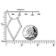 DAOCHONG 925 Sterling Silber Schmuck Offen Rhombus Anhänger Magie Ringhalter Halskette Hochzeit Verlobung Jahrestag Liebesgeschenk für Sie, Frau, Freundin, Verlobte