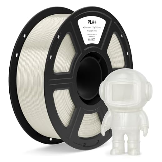 ELEGOO PLA+ Filament 1.75mm Transcluent 1KG, High Toughness PLA Plus 3D Printer Filament Dimensional Accuracy +/- 0.02mm, 1kg Spool(2.2lbs) Fits for Most FDM 3D Printers