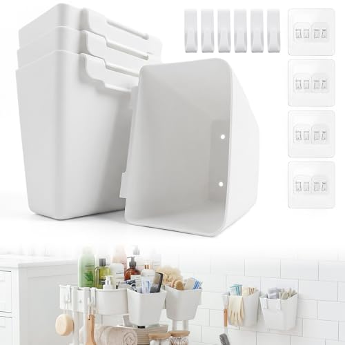 4 Pack Rolling Cart Accessories, White Craft Cart Cup Holder