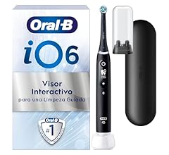 Oral-B iO 6N Cepillo de Dientes Eléctrico Negro Con Mango Recargable, 2 Cabezales y 1 Estuche de Viaje, 5 Modos De Cepillad…