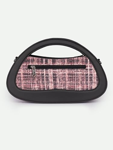 Image of ZOUK Nadia Sling Bag for Women - Stylish Crossbody with Cutout Top Handle | Handcrafted Shoulder Bag with Multiple Pockets & Water-Resistant Lining | Formal & Casual Use |