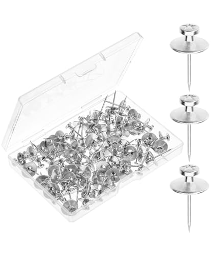 Image of Mr. Pen- Double Headed Picture Hanging Nails, 80 Pack, Silver | Picture Nails, Tacks for Wall Hangings, Wall Pins for Hanging, Wall Nails for Hanging, Thumb Tacks for Wall Hanging