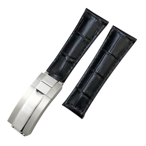 Correa de reloj de 20 mm con extremo de metal curvo contra huecos antiestéticos