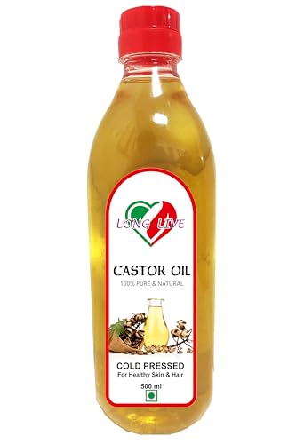 Image of Long Live Castor Oil Wood Pressed - 500Ml | Pure Cold-Pressed Arandi Oil By Farmers Society | Edible | Hair Growth Skin Care Moisturizer Nails Luscious Eyelashes