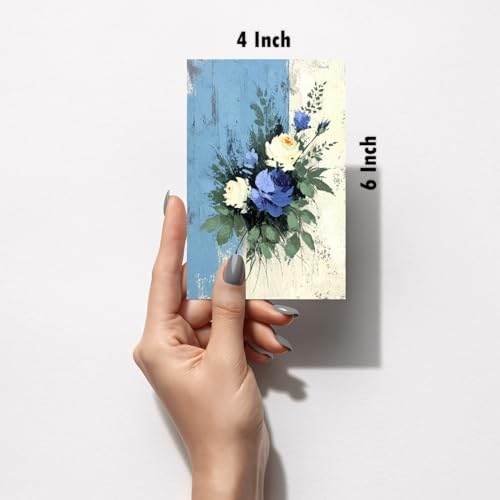 Image of SiddArtify Floral Wall Art Prints Set - Botanical Flower Poster Decor for Living Room Bedroom Office - Set of 2-4x6 Inch - Board (Pack of 6) - Sticker (Pack of 6)