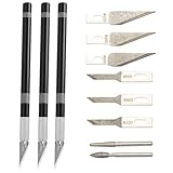 Jovno ダイヤモンドヤスリ 精密ヤスリ 超硬極薄ヤスリ 0.4mm ホビー用ヤスリ バリ取り 電着やすり ヤスリ プラモデル 工具 硬い素材の研磨 金属 ソフビ 細い プラスチック 面取り 仕上げ エッジ出し 面出し ゲート処理 (ブラック) 3本ホルダー付き