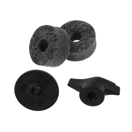 HEMOTON 2pcs Plastic Cymbal Set Drum Felt Pad Sleeves Felt Pads Drum Kit Replacement Parts