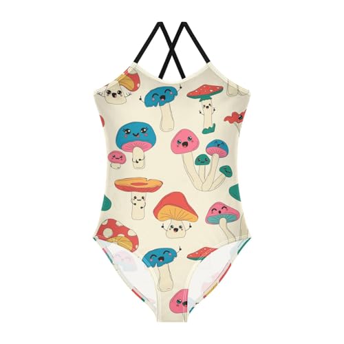Image of Girls one Piece Swimsuit Summer UPF 50+ Quick Dry Beach Bathing Suit with Straps Swimwear 3-10 Years