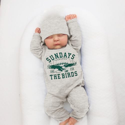 CM C&M WODRO Newborn Baby Boy Girl Football Outfit Sundays We Watch Football with Daddy Jumpsuit Funny Infant Romper Onesie4
