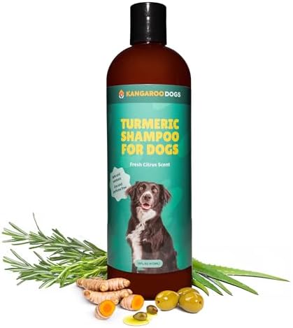 Turmeric Shampoo for Dogs, Helps Sensitive Skin & Allergies, Anti-Itch Shampoo, Dog Skin and Coat Supplement with All Natural Ingredients & Organic Turmeric, Dye & Perfume Free (16 OZ) image 2