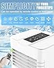 Andizun 9000BTU Air Conditioning Unit, 4-in-1 Portable Air Conditioner, Dehumidifier, Ventilation, Cooling Fan with 3 Speeds, Digital Display & Remote Control, 24 Hour Timer for Room Up to 215sq.ft