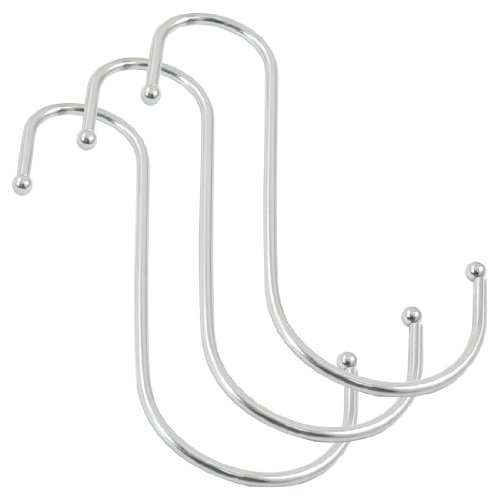 Aexit 3 Pcs 130mm Metal Ball End S Shaped Hook Hanger for Clothing Baskets (9e39c6f60ef37732cffbb5b1a6a3d9c5)