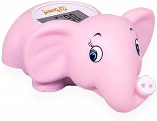 Doli Yearning Elephant Baby Bath Thermometer, bath temperature thermometer, in bath thermometer, bath thermometer newborn, in Fahrenheit and Celsius - Pink