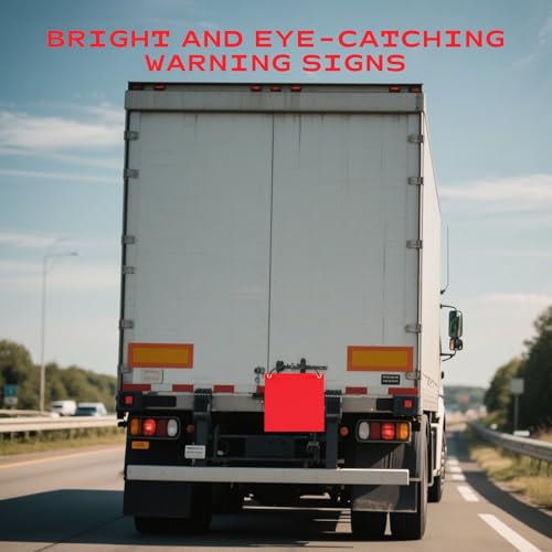 2 Stück Rote Warnflagge, Warnfahne für Überhängende Lasten Wasserdicht, Rote Flagge mit Gummiseil Kupferschnallen Flagge, 30x30CM, Reißfest, Wasser- und Feuchtigkeitsbeständig