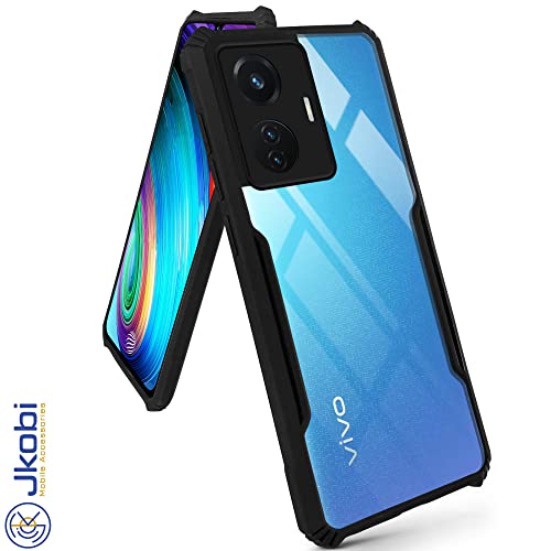 Image of Jkobi Back Cover Case for Vivo IQOO Z6 44W (Shockproof with Polycarbonate Clear Panel | Professional Black)