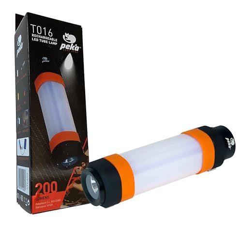 PEKA | Torcia LED Ricaricabile ad Alta Potenza | Include Magneti e Cinturino | Tra 1 e 1,5 W e 200 lm | Dalle 7,5 alle 26,5 Ore di Autonomia | 6 Modalità | Batteria al Litio T016