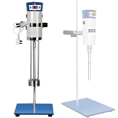 GUTYGIO High Speed Laboratory Homogenizer Emulsifier,280W/510W Homogenize Dispersion Machine with 2 Work Heads Digital Display Blender for Cosmetics/Food/Paints Industry FJ300-DSH