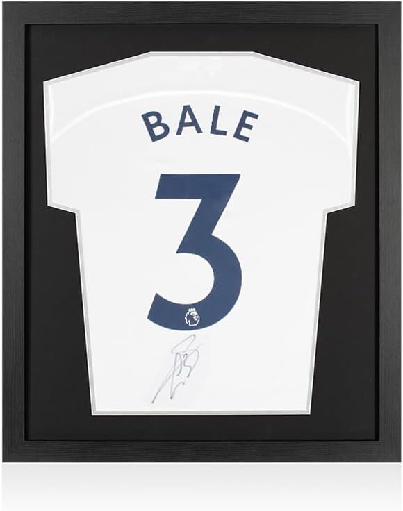 A1SportingMemorabilia.co.uk Framed Gareth Bale Signed Tottenham Shirt: Home, 2022-23 - Compact | Genuine Hand Signed With Certificate | Authentic Autographs | Great Gift