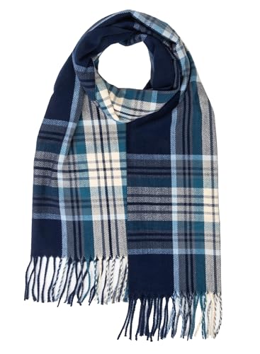 Women Men Classic-Red Black-Plaid-Winter-Scarf - Soft Warm Cold Weather Scarves with Tassels(70.87''*11.8'')4