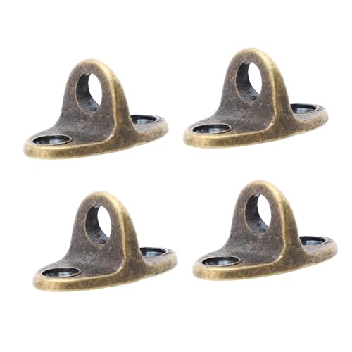 OSALADI 4pcs Windproof Hook Base Window Hook Pedestal Shackle Hitch Screw-in Hooks Screw Eye Hanger Hammock Accessories Clothes Rack Drying Heavy Duty Hook Copper Ming and Qing Chandelier