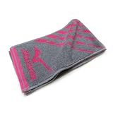 林(Hayashi) ミズノ マフラータオル 約15×110cm 綿100％ 先染めジャガード 両面パイル地 グレー MN436329